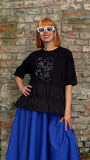 Bluza broderie 4Faces - (negru)