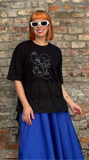 Bluza broderie 4Faces - (negru)