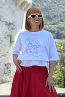 Bluza broderie 4Faces - (alb)