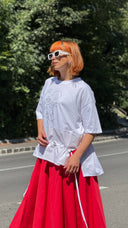 Bluza broderie 4Faces - (alb)