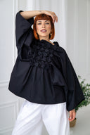Bluza origami cu maneca 3/4