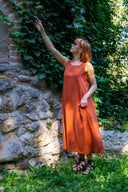 Rochie cargo - portocalie/caramizie