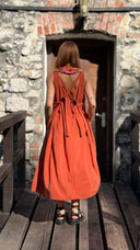 Rochie cargo - portocalie/caramizie