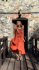 Rochie cargo - portocalie/caramizie